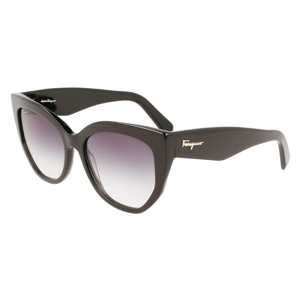 Lunettes de soleil Ferragamo en acétate noir