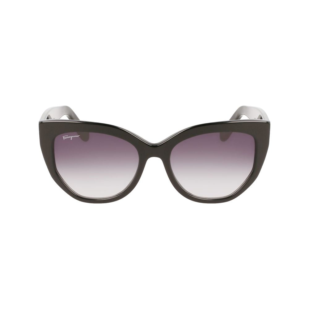 Lunettes de soleil Ferragamo en acétate noir