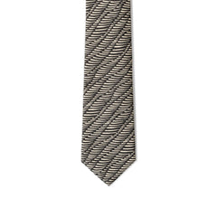 Giorgio Armani Black And White Silk Ty