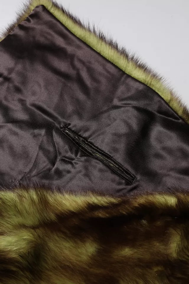 Châle en fourrure multicolore Dolce &amp; Gabbana, cache-cou, écharpe