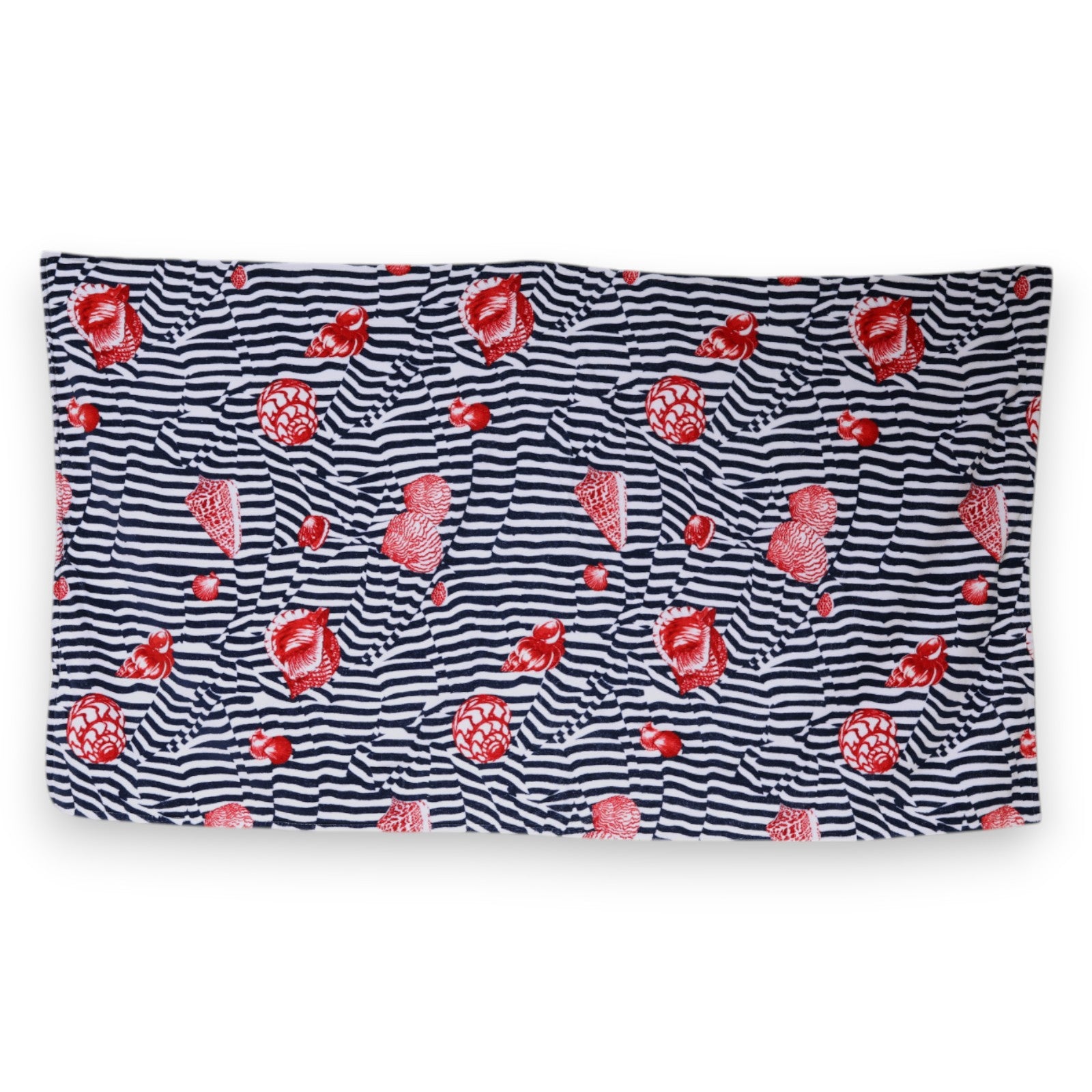 Serviette de plage Dolce &amp; Gabbana à rayures multicolores et coquillages