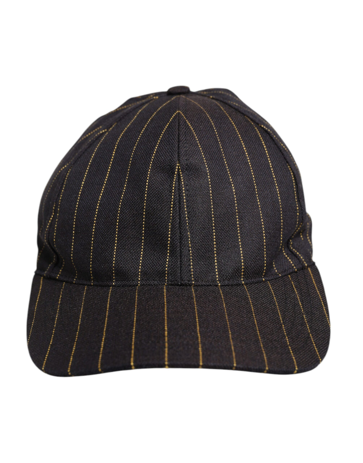 Casquette de baseball Dolce &amp; Gabbana à rayures marron en coton, 6 panneaux