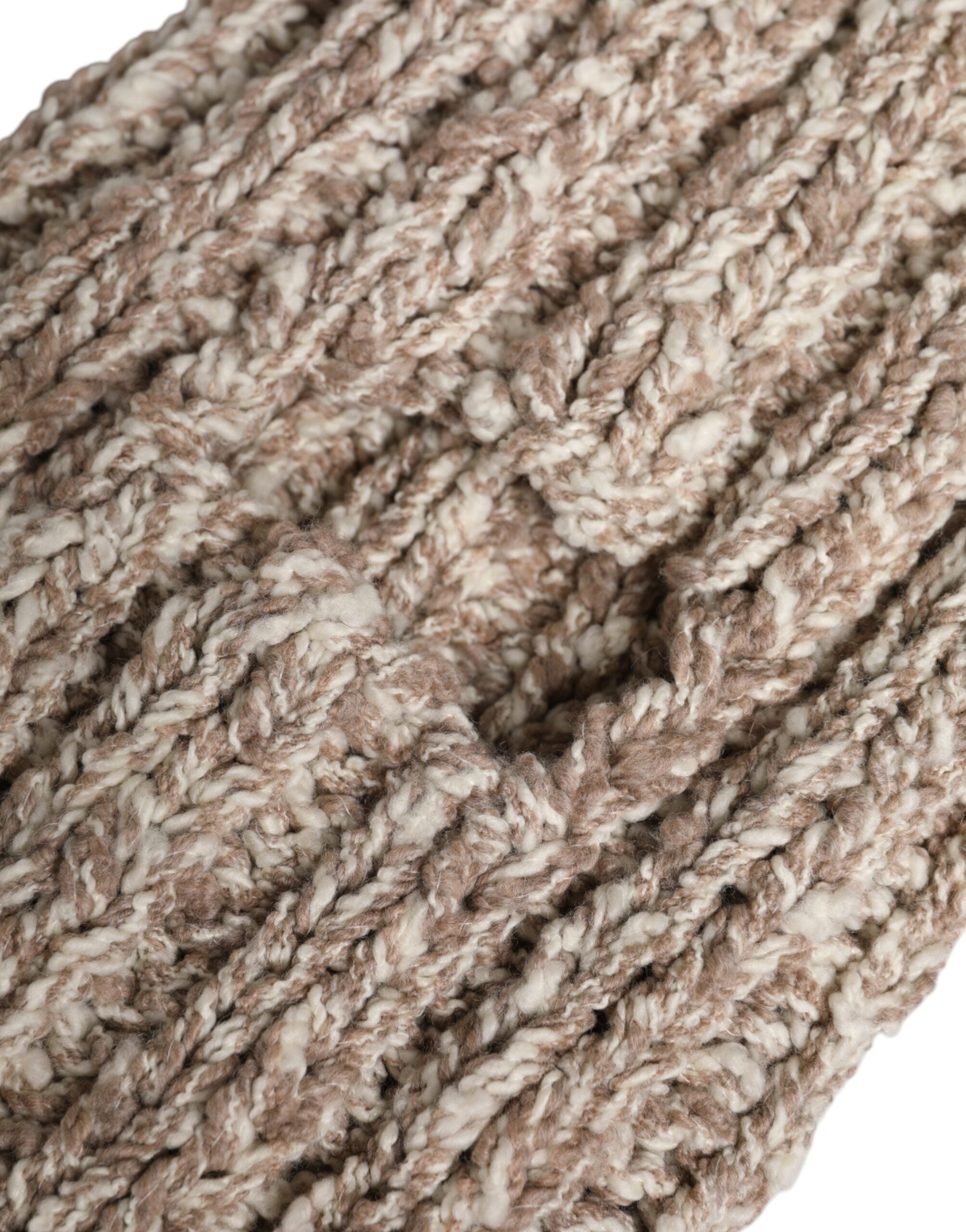 Cagoule Dolce &amp; Gabbana beige en laine tricotée