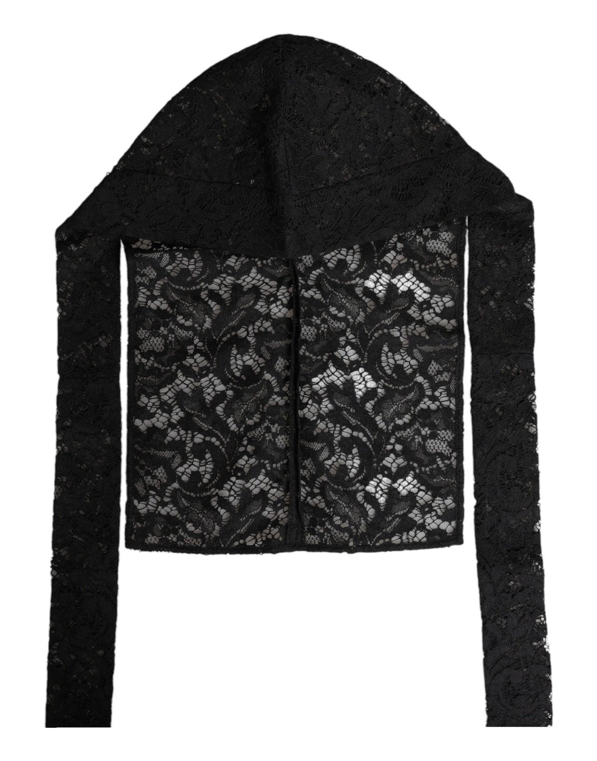 Bonnet Dolce &amp; Gabbana en dentelle florale noire.