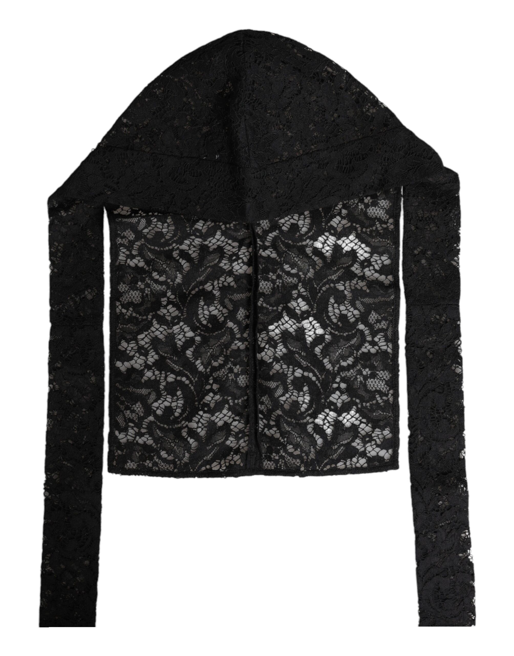 Bonnet Dolce &amp; Gabbana en dentelle florale noire.