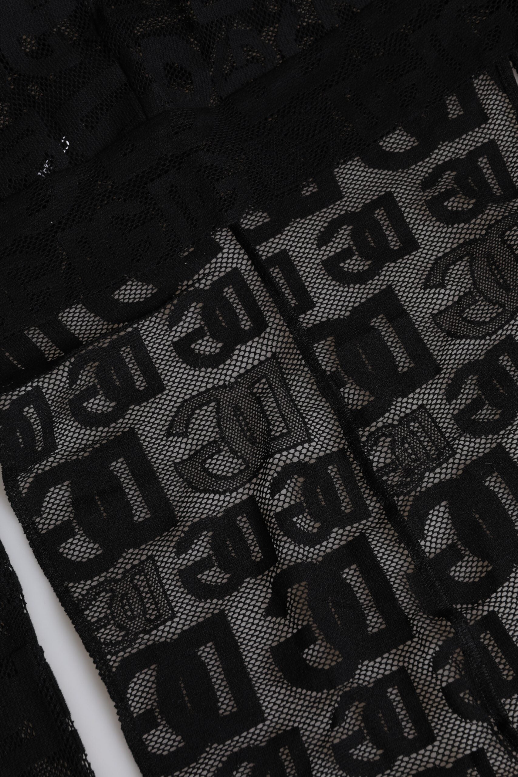 Bonnet cache-tête Dolce &amp; Gabbana en maille noire avec logo