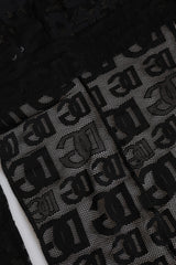 Bonnet cache-tête Dolce &amp; Gabbana en maille noire avec logo