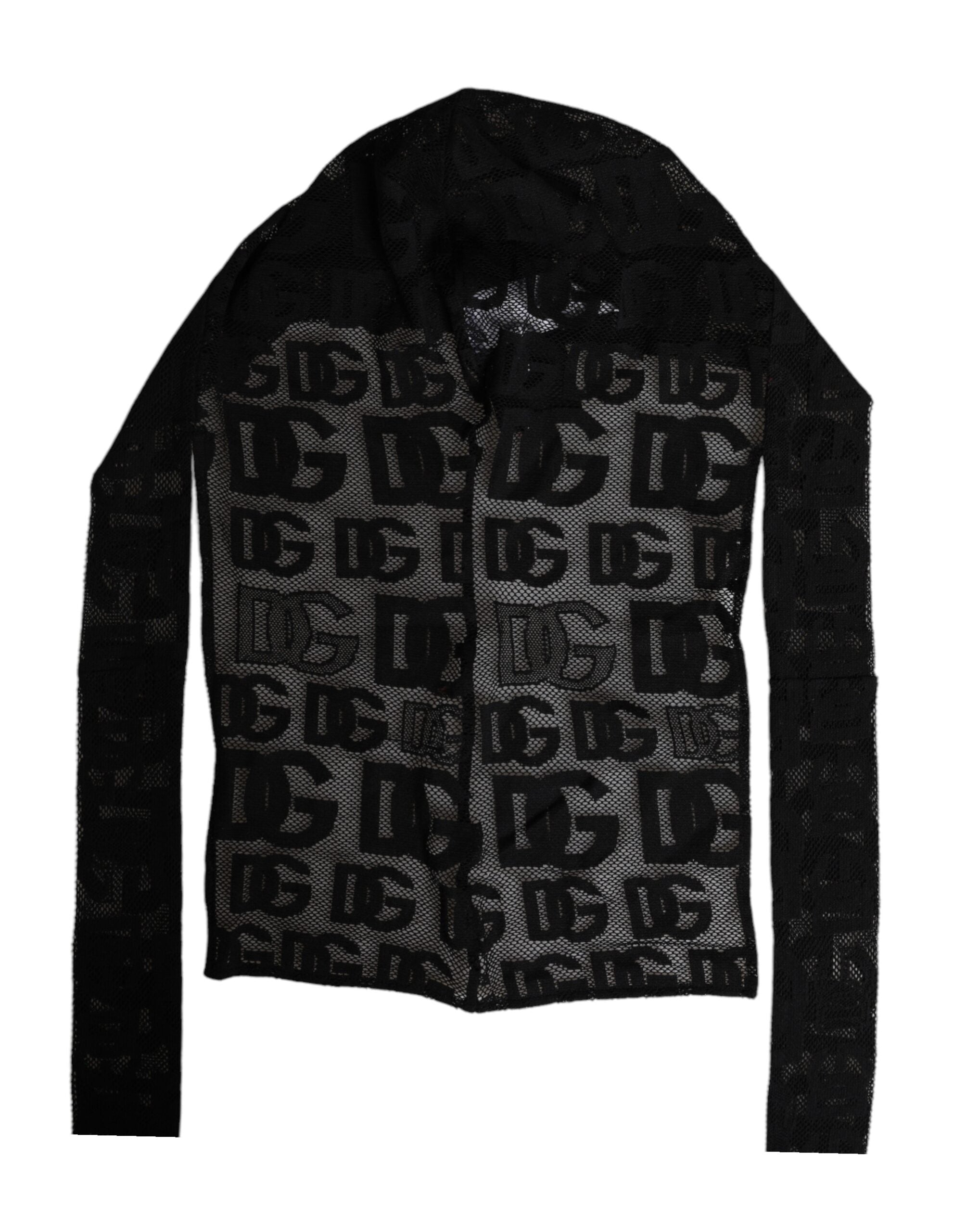 Bonnet cache-tête Dolce &amp; Gabbana en maille noire avec logo