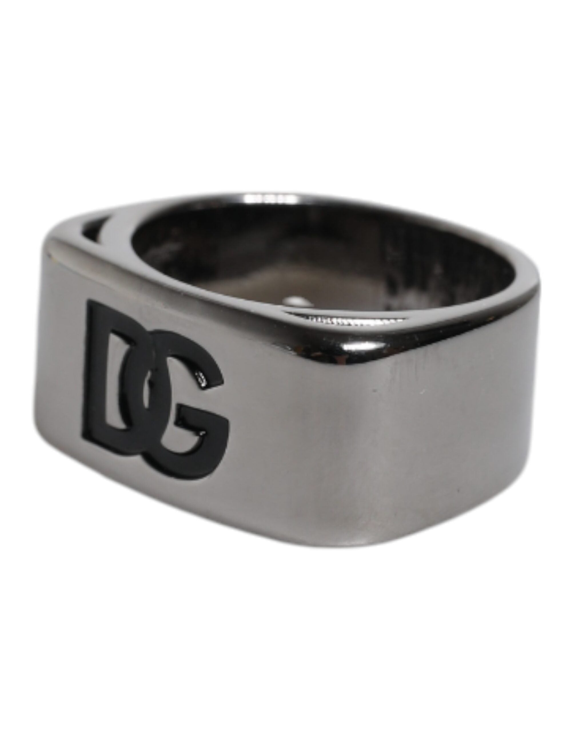 Dolce &amp; Gabbana Ring mit Anello DG-Logo aus silberfarbenem Messing