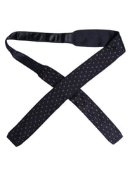 Cravate ajustable en soie bleue à pois Dolce &amp; Gabbana