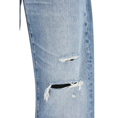 7FOR Blue Cotton Straight-Leg Jeans