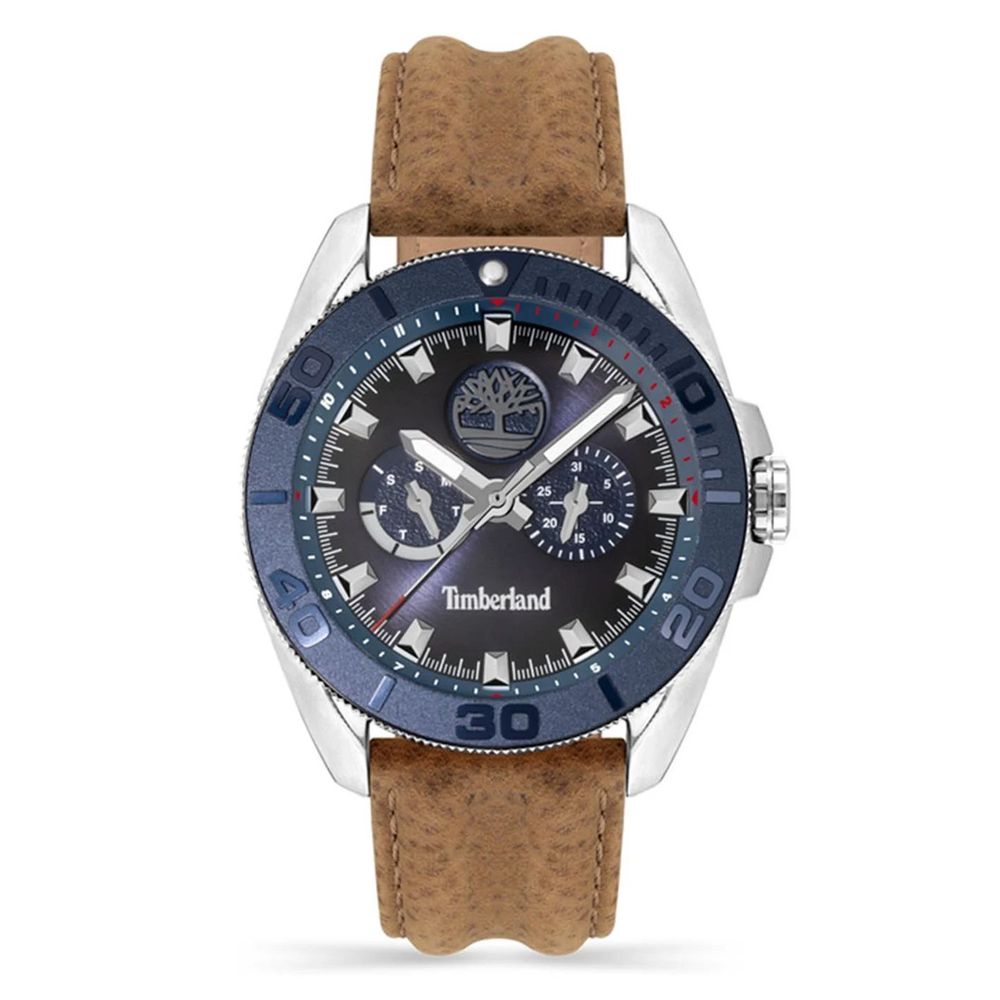 Montre Timberland en cuir marron
