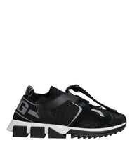 Dolce &amp; Gabbana Schwarze Mesh Sorrento Trekking-Sneaker Schuhe