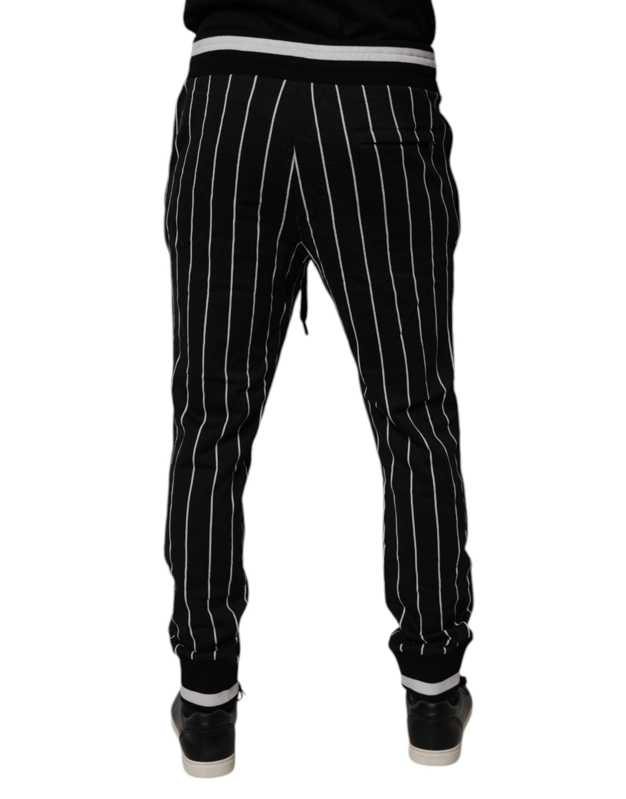 Pantalon de jogging Dolce &amp; Gabbana à rayures noires et blanches