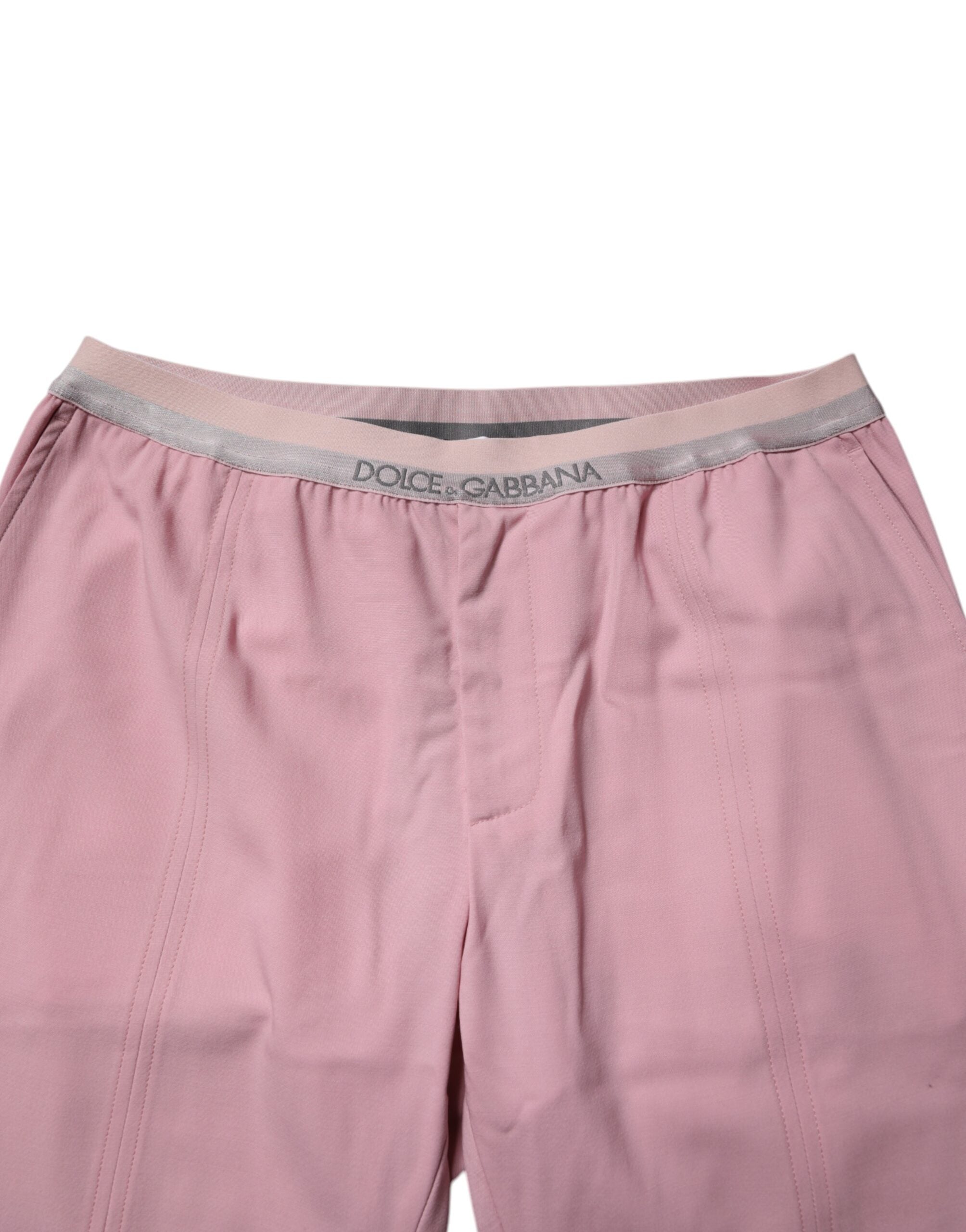 Pantaloni Chino Rosa in Cotone Elasticizzato Dolce & Gabbana