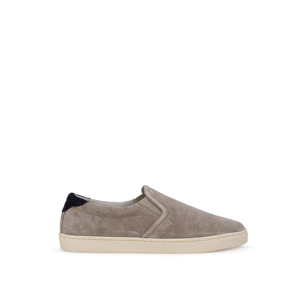 Baskets en cuir beiges Brunello Cucinelli