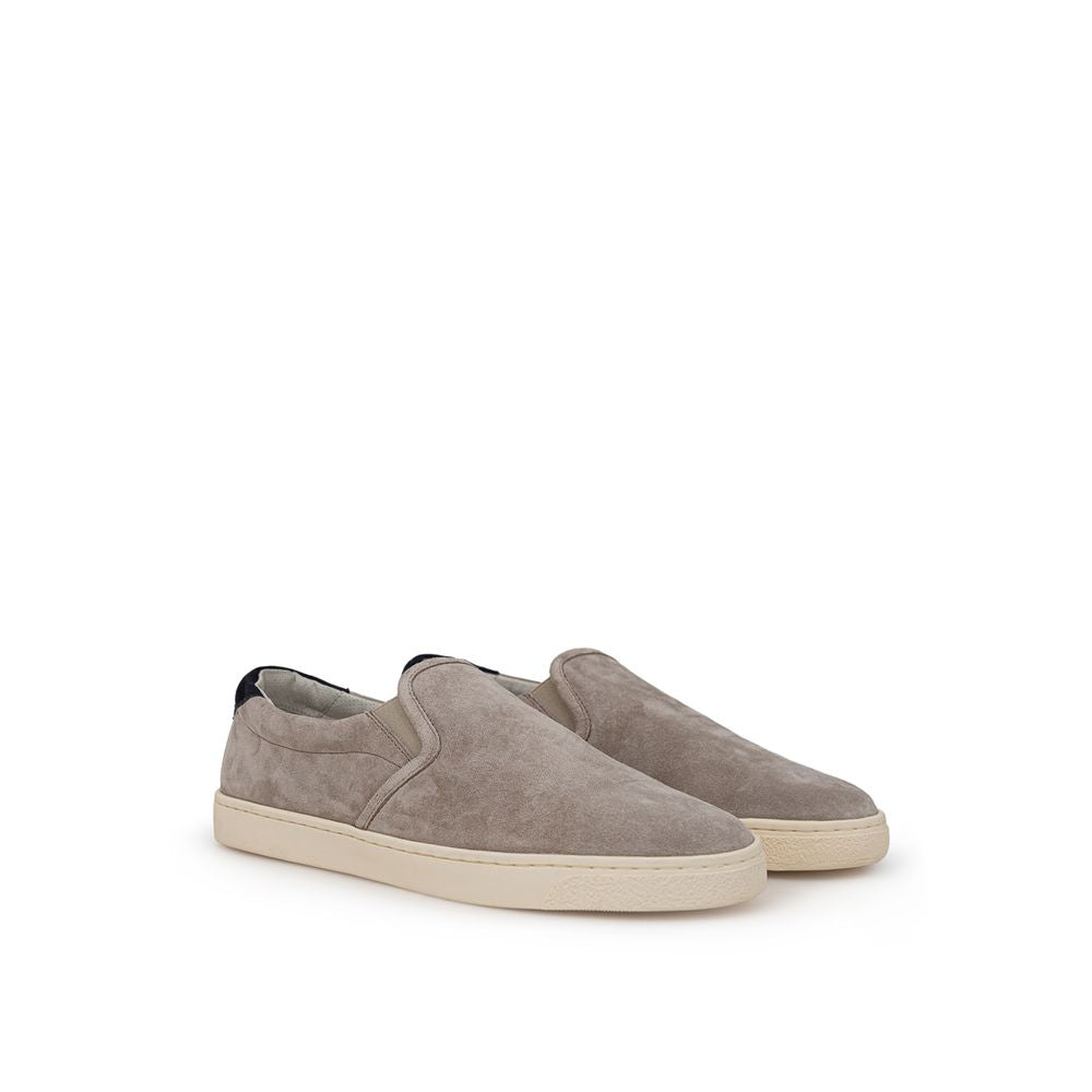 Baskets en cuir beiges Brunello Cucinelli