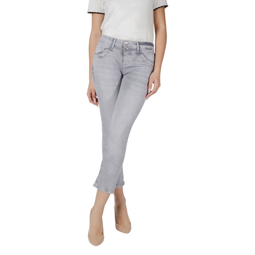 Jean Street One gris en coton coupe slim