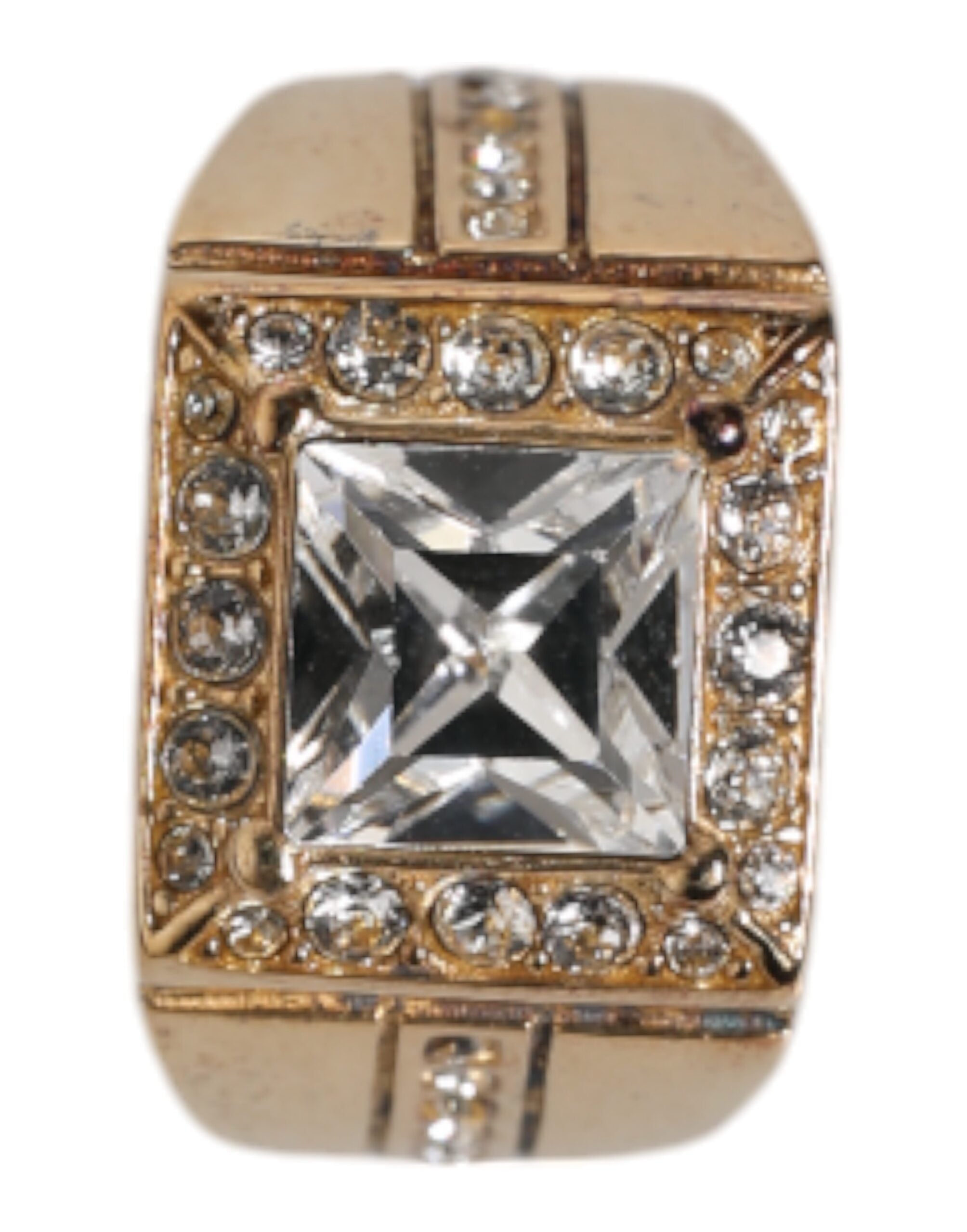 Bague Dolce &amp; Gabbana en argent sterling 925 doré et cristaux