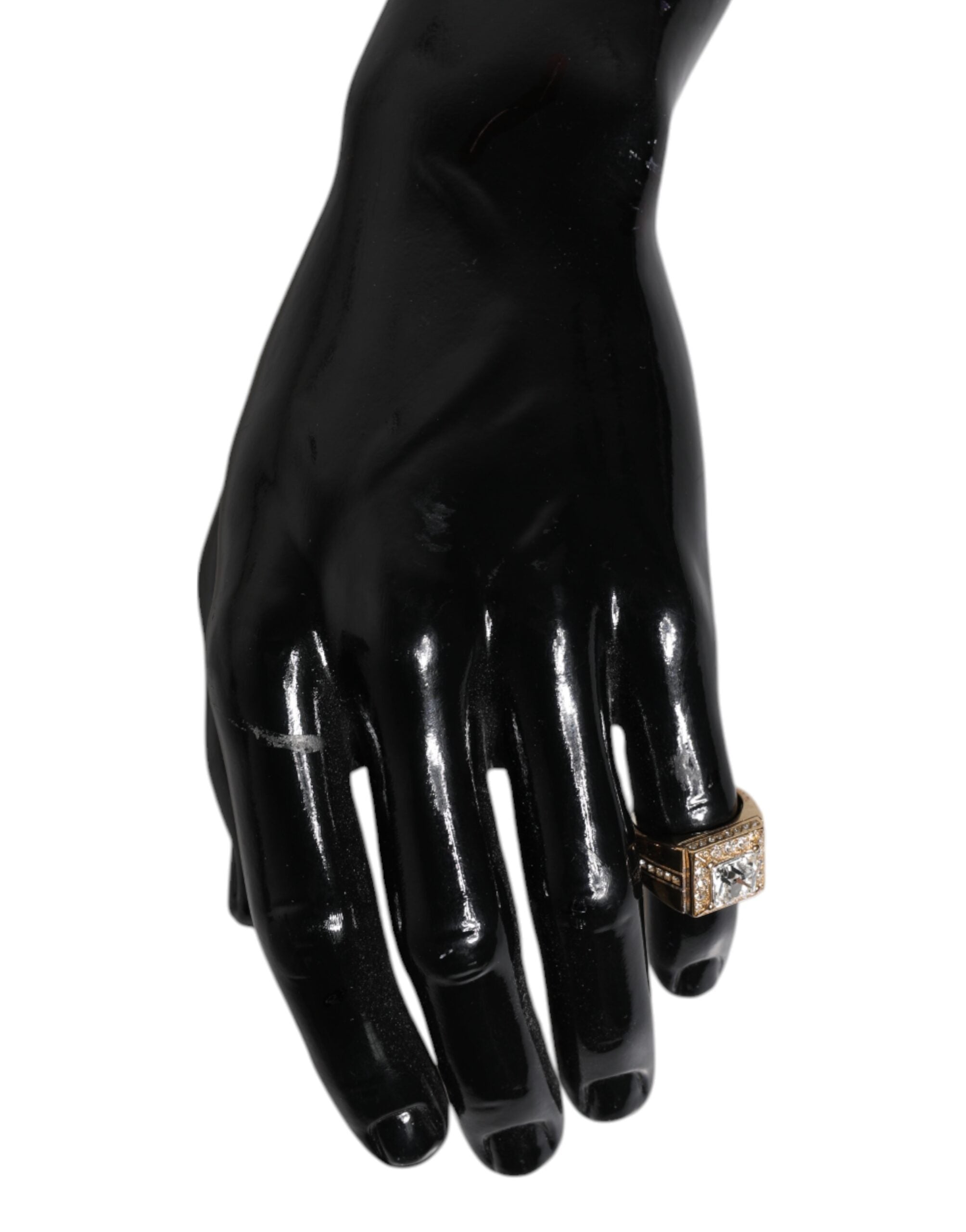 Bague Dolce &amp; Gabbana en argent sterling 925 doré et cristaux