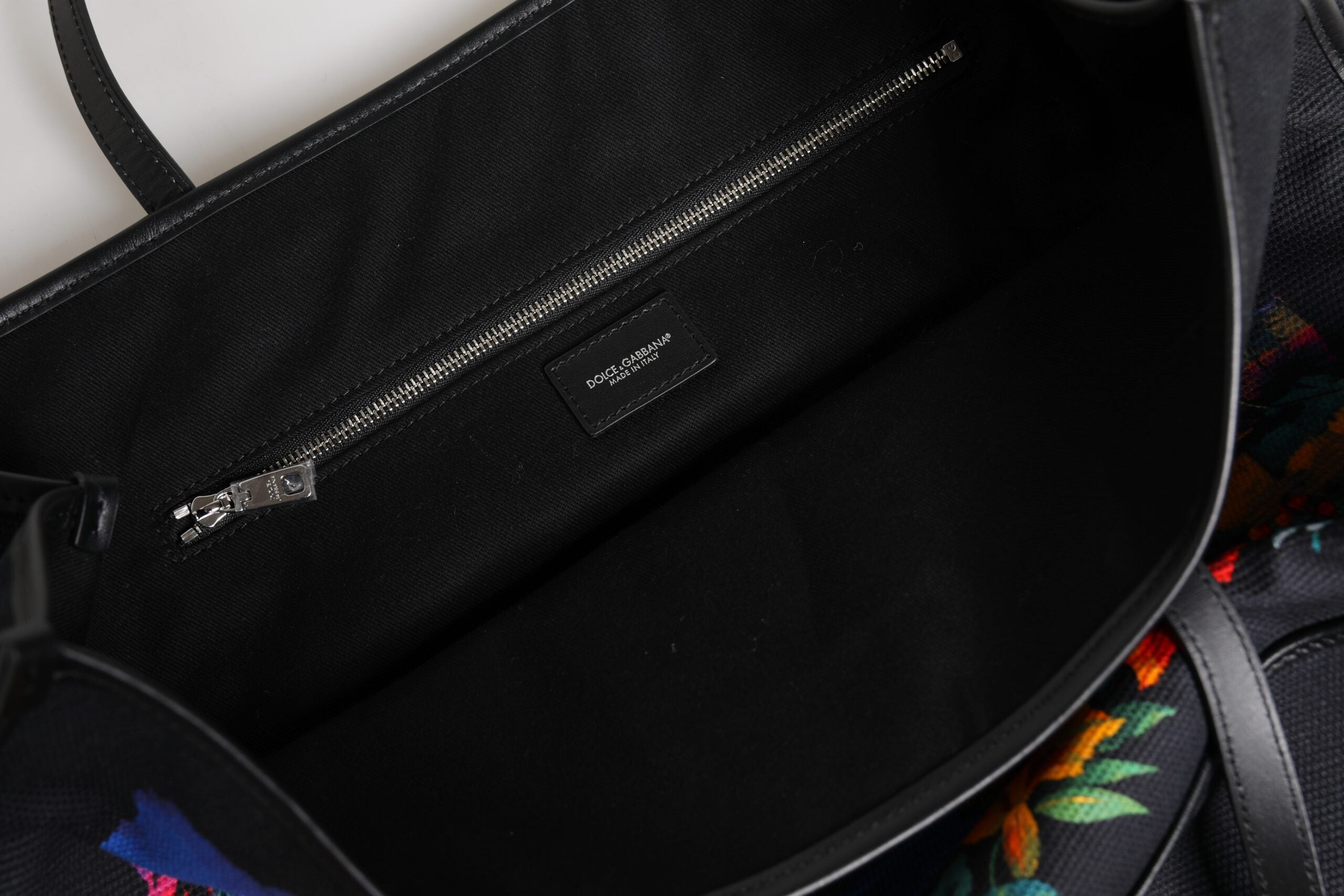 Sac cabas à poignée supérieure imprimé graphique multicolore Dolce &amp; Gabbana