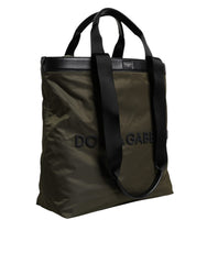 Sac cabas Dolce &amp; Gabbana vert militaire en nylon avec bandoulière