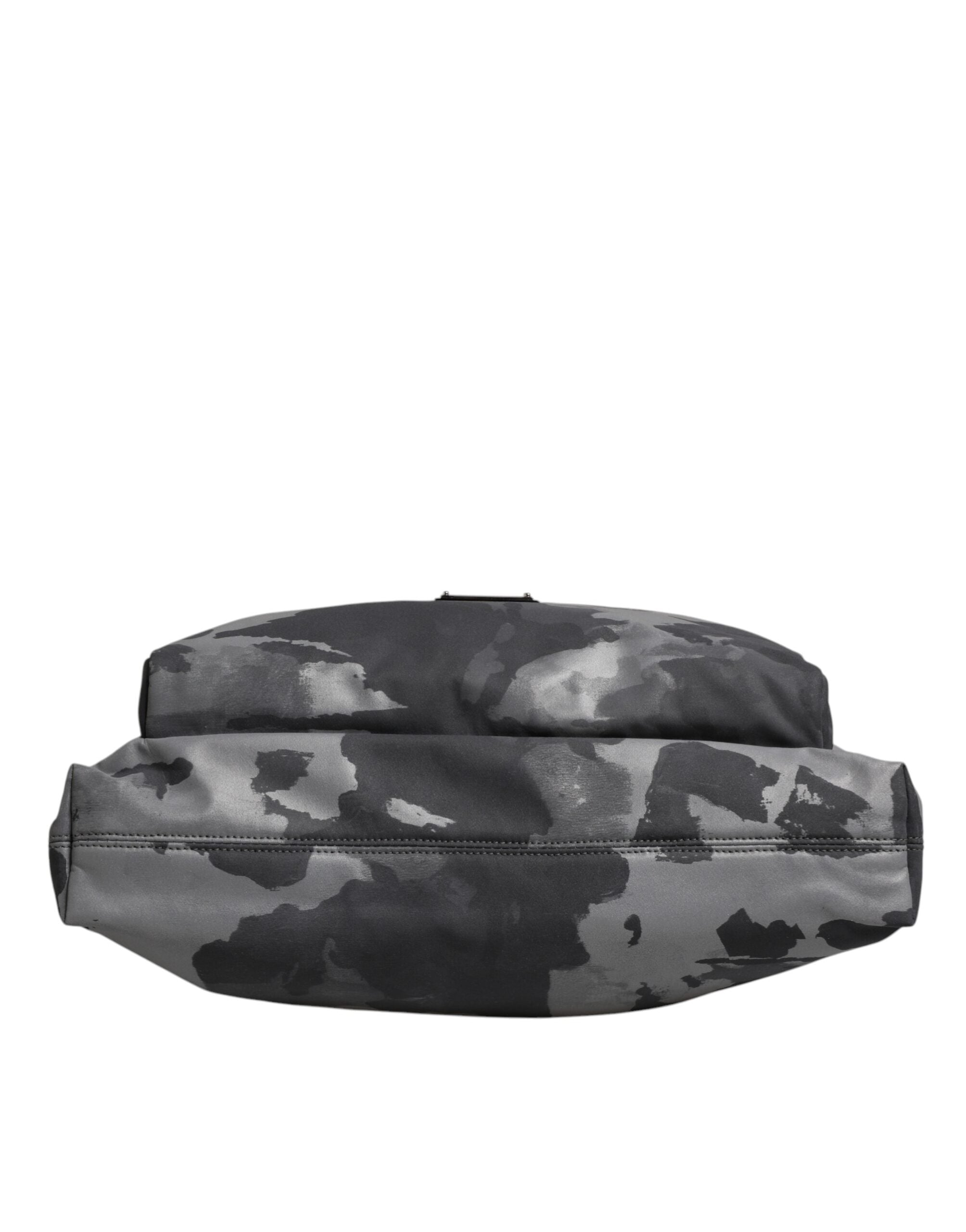 Sac cabas Dolce &amp; Gabbana en coton camouflage gris à plusieurs compartiments