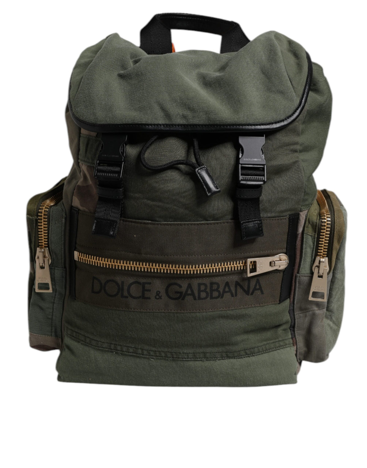 Sac à dos de voyage Dolce &amp; Gabbana vert militaire patchwork