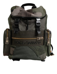 Sac à dos de voyage Dolce &amp; Gabbana vert militaire patchwork
