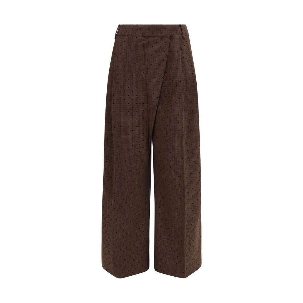 Ganni Brown Elastane Casual Pants - IT40 | M