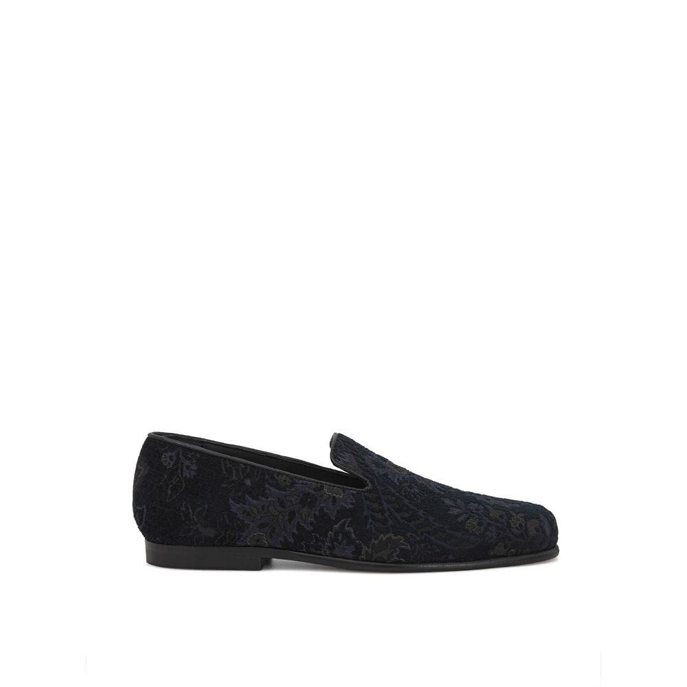 Etro Blue Leder-Slipper