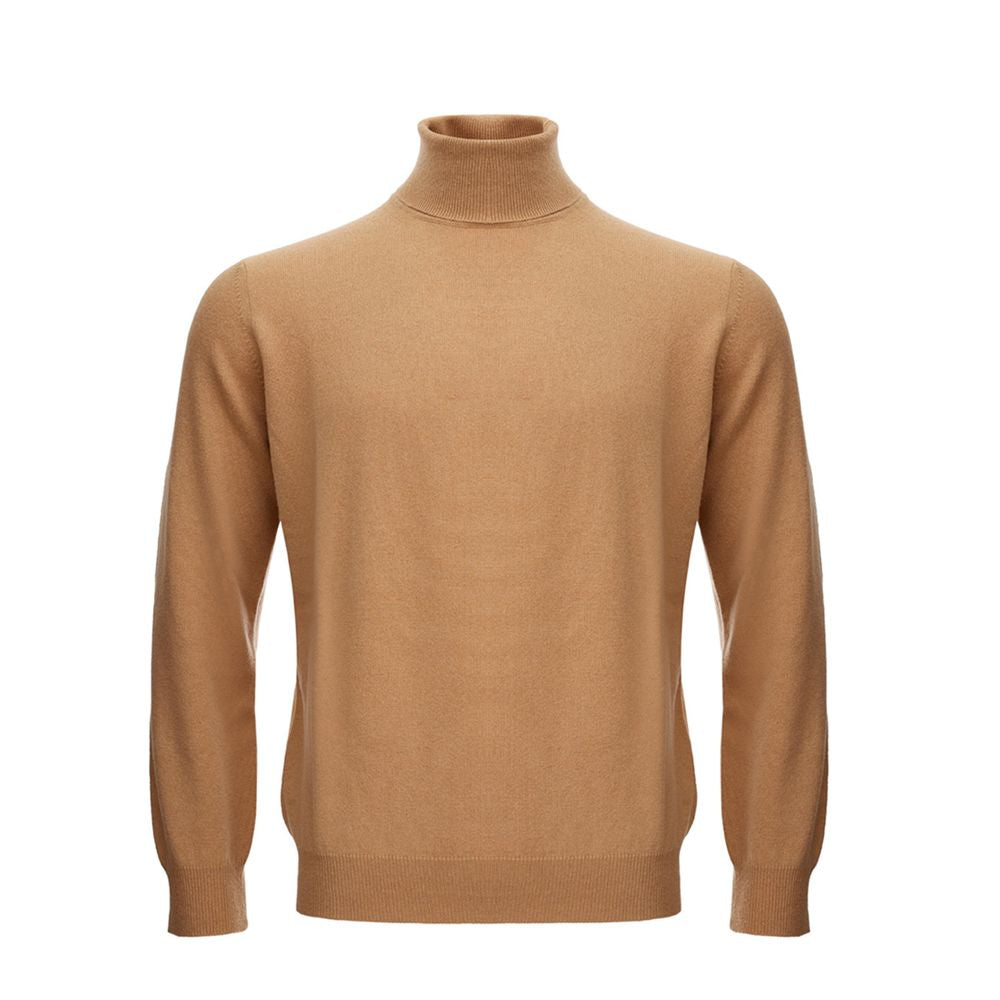 KANGRA Eleganter brauner Wollpullover für Herren