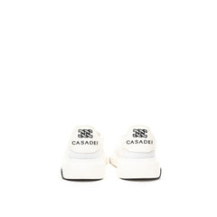 Baskets élégantes en cuir blanc Casadei
