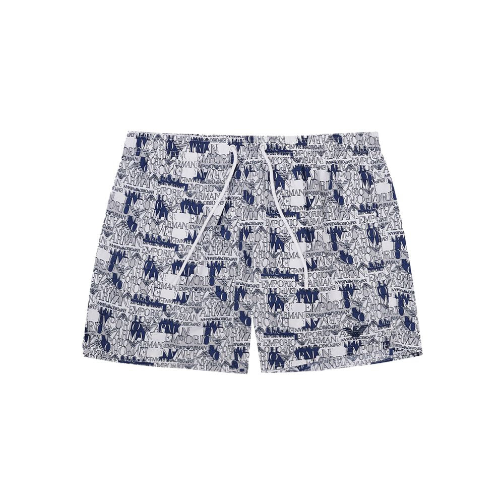 Short de bain élégant Emporio Armani blanc en polyester