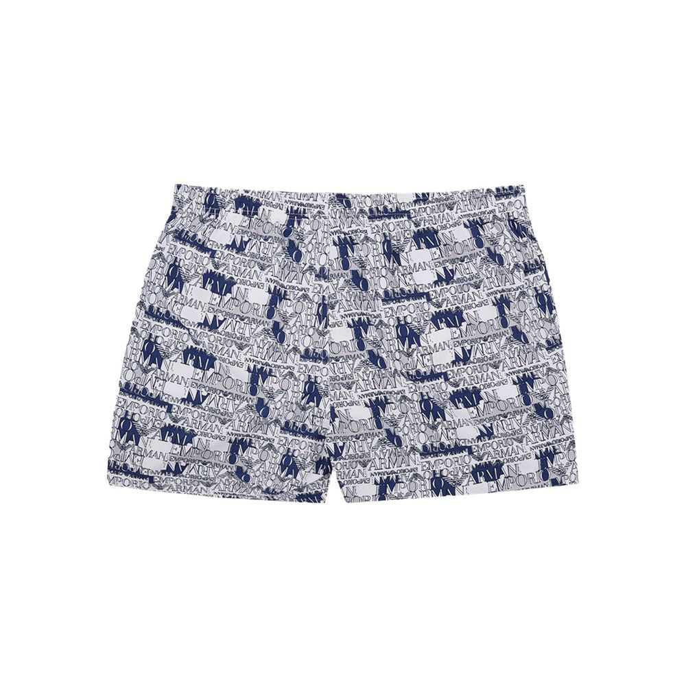 Short de bain élégant Emporio Armani blanc en polyester