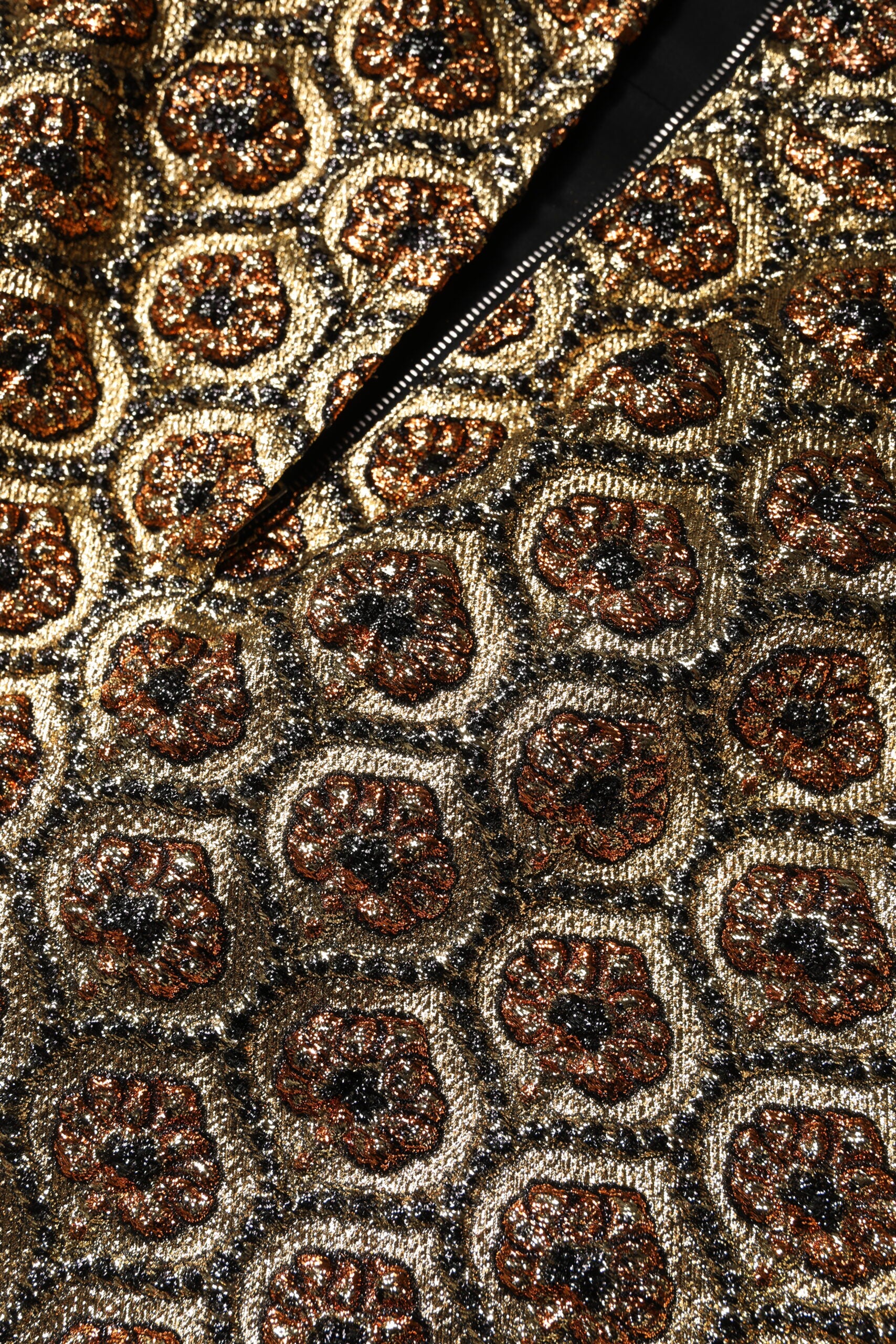 Dolce &amp; Gabbana brauner A-Linien-Minirock aus Polyesterbrokat