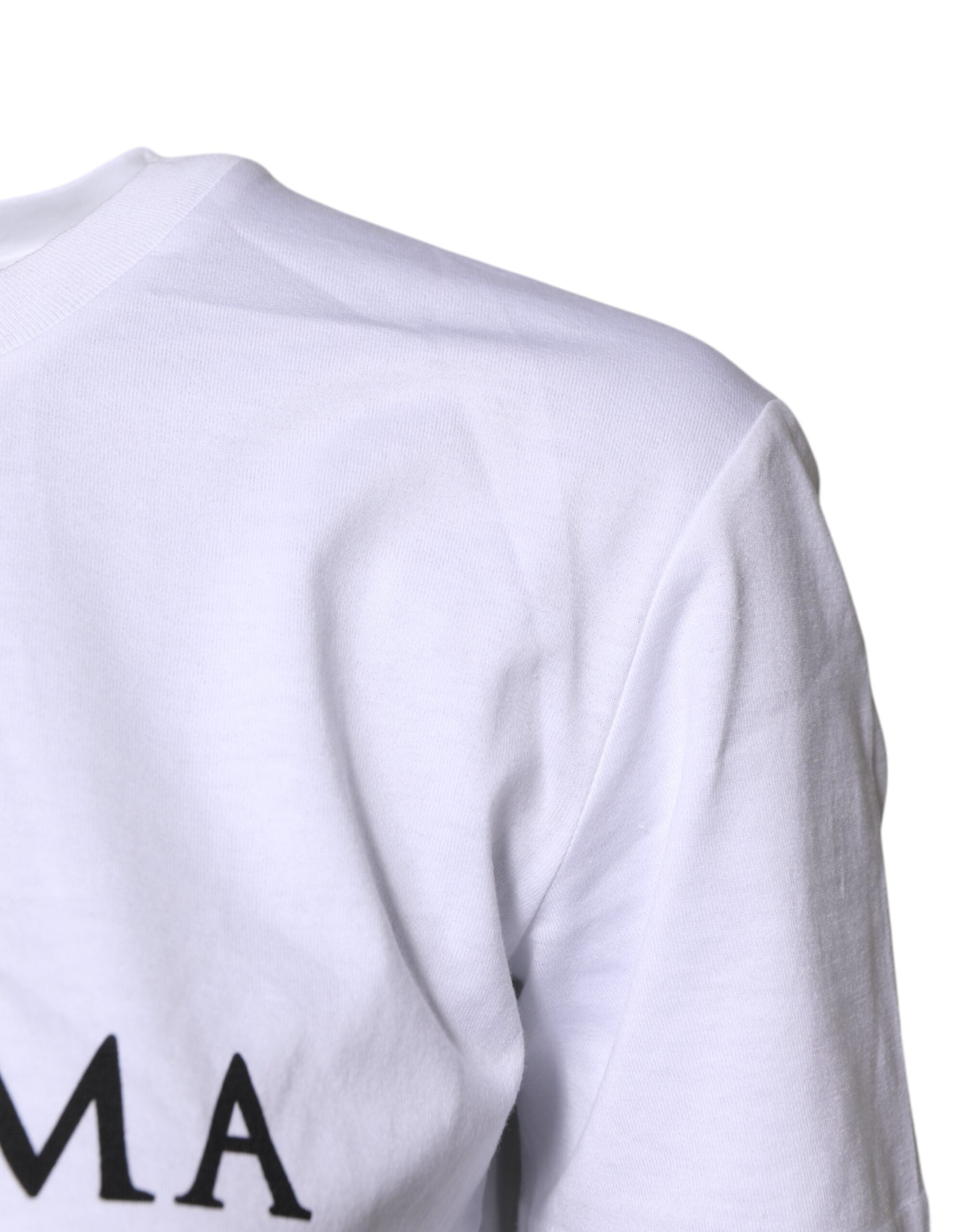 T-shirt Dolce &amp; Gabbana blanc en coton imprimé à col rond
