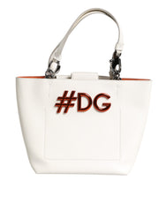 Sac cabas Dolce &amp; Gabbana en cuir blanc #DG BEATRICE avec poignée supérieure
