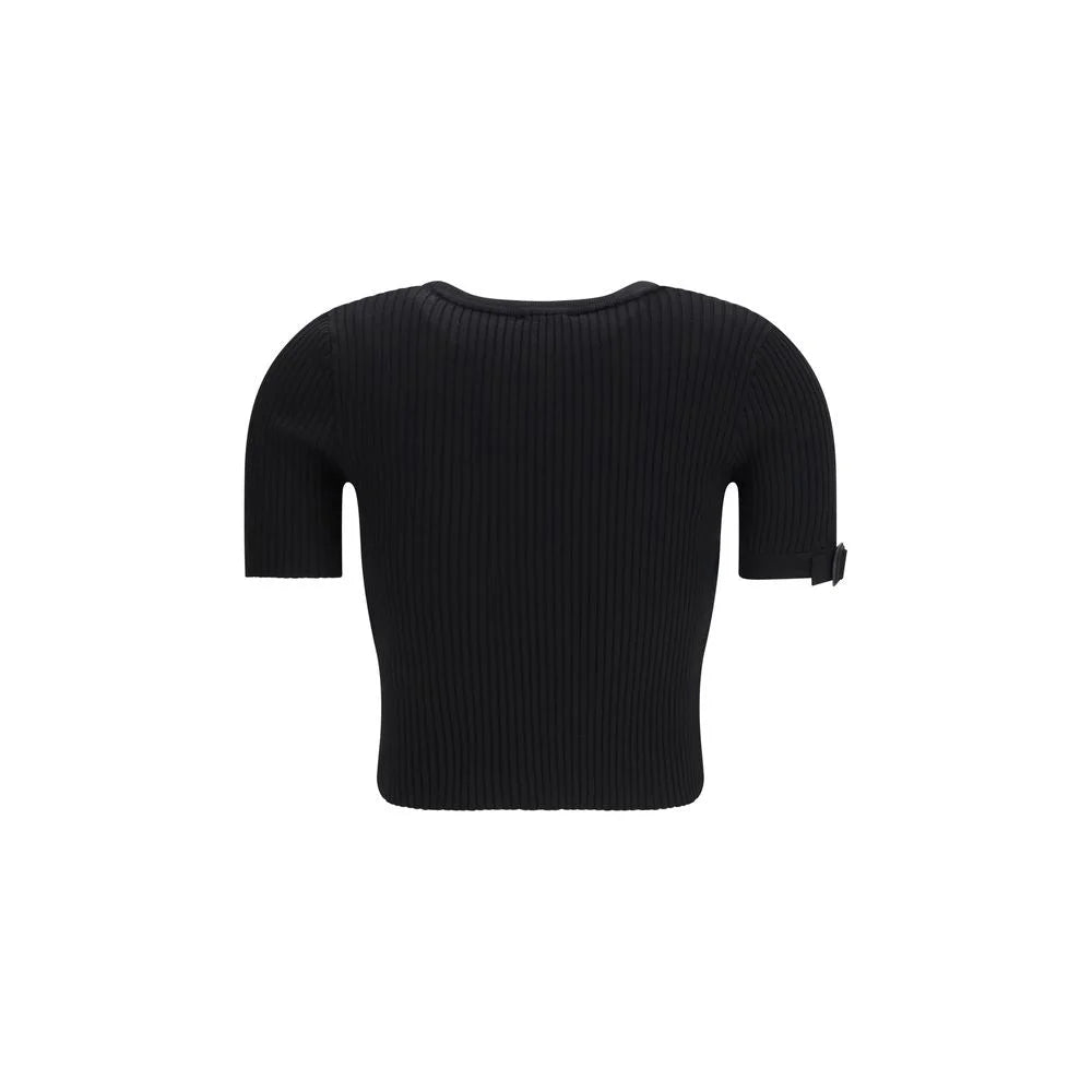Courrèges Black Viscose Top