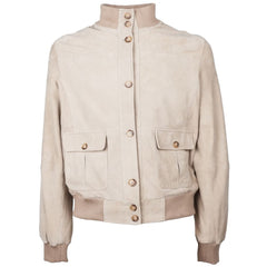 Veste homme en cuir de veau beige Emilio Romanelli