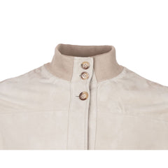 Veste homme en cuir de veau beige Emilio Romanelli
