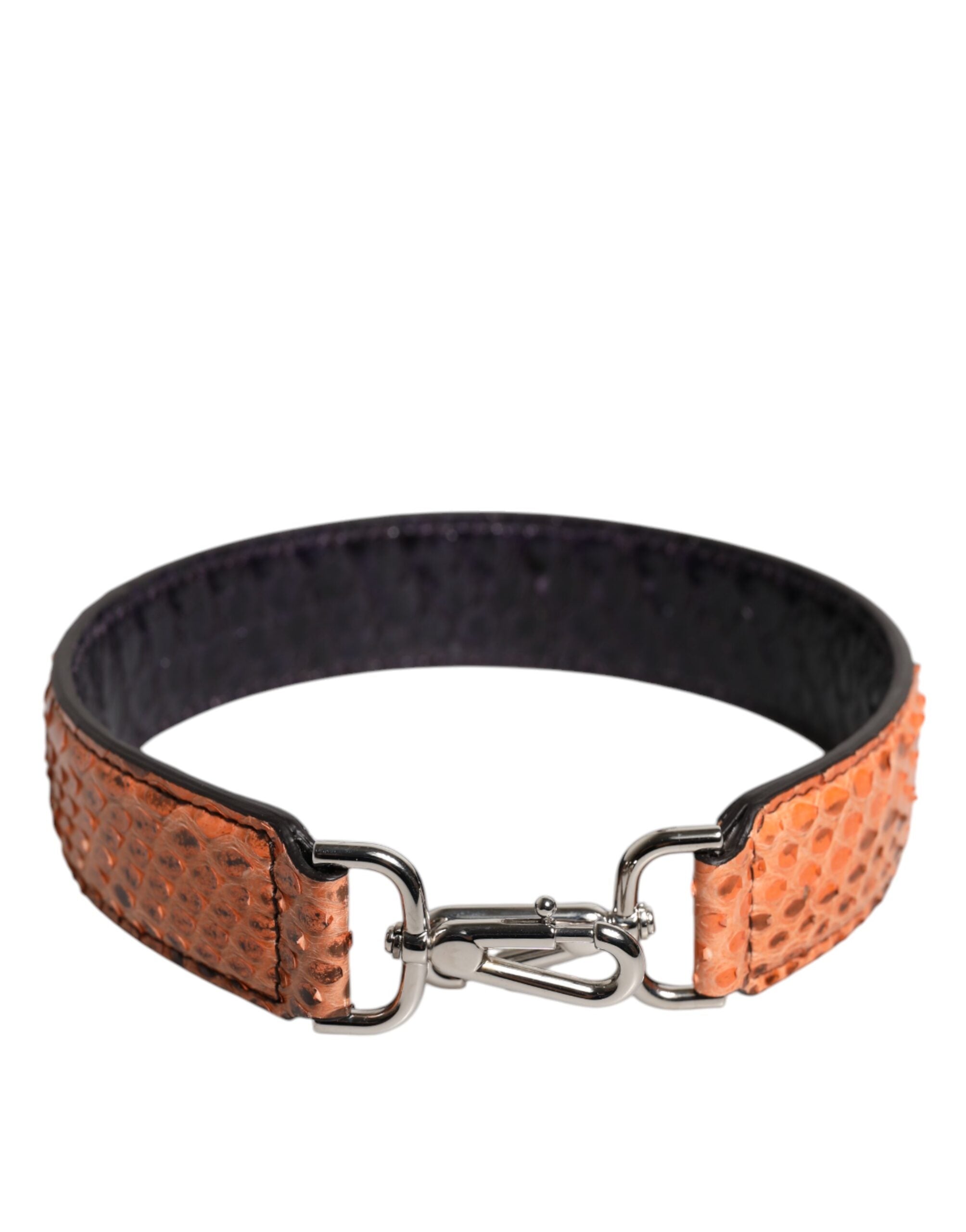 Sac bandoulière Dolce &amp; Gabbana en cuir exotique noir et beige