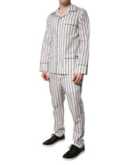 Ensemble pyjama homme Dolce &amp; Gabbana en coton à rayures blanches et noires
