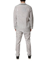 Ensemble pyjama homme Dolce &amp; Gabbana en coton à rayures blanches et noires