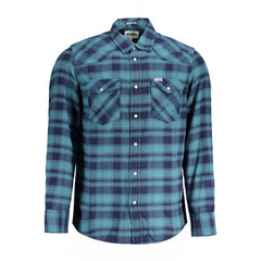 Chemise Wrangler bleue en coton
