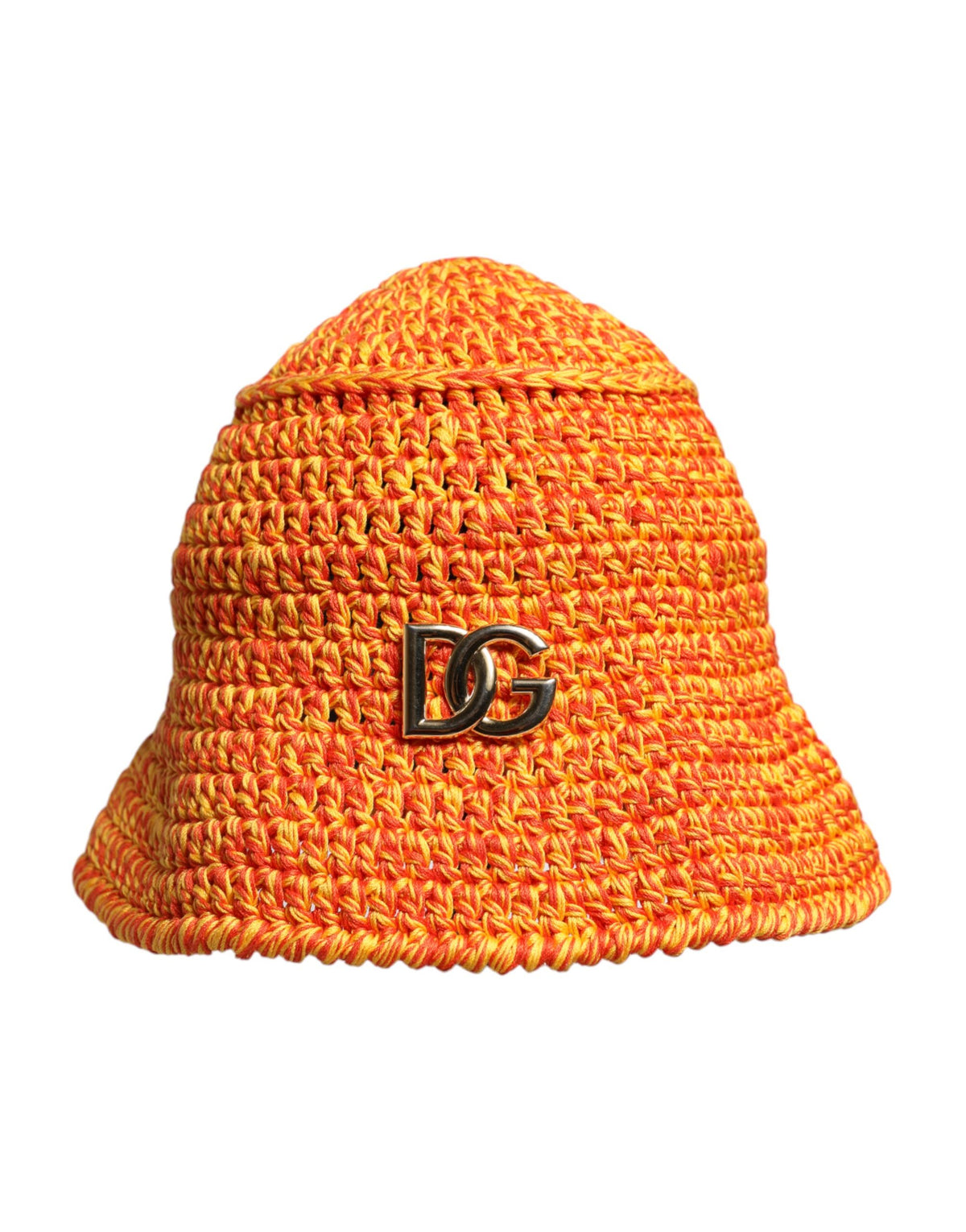 Bob Dolce &amp; Gabbana orange en coton crocheté avec logo DG