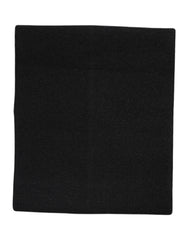 Dolce & Gabbana Black Cashmere Knitted Neck Warmer Foulard Scarf