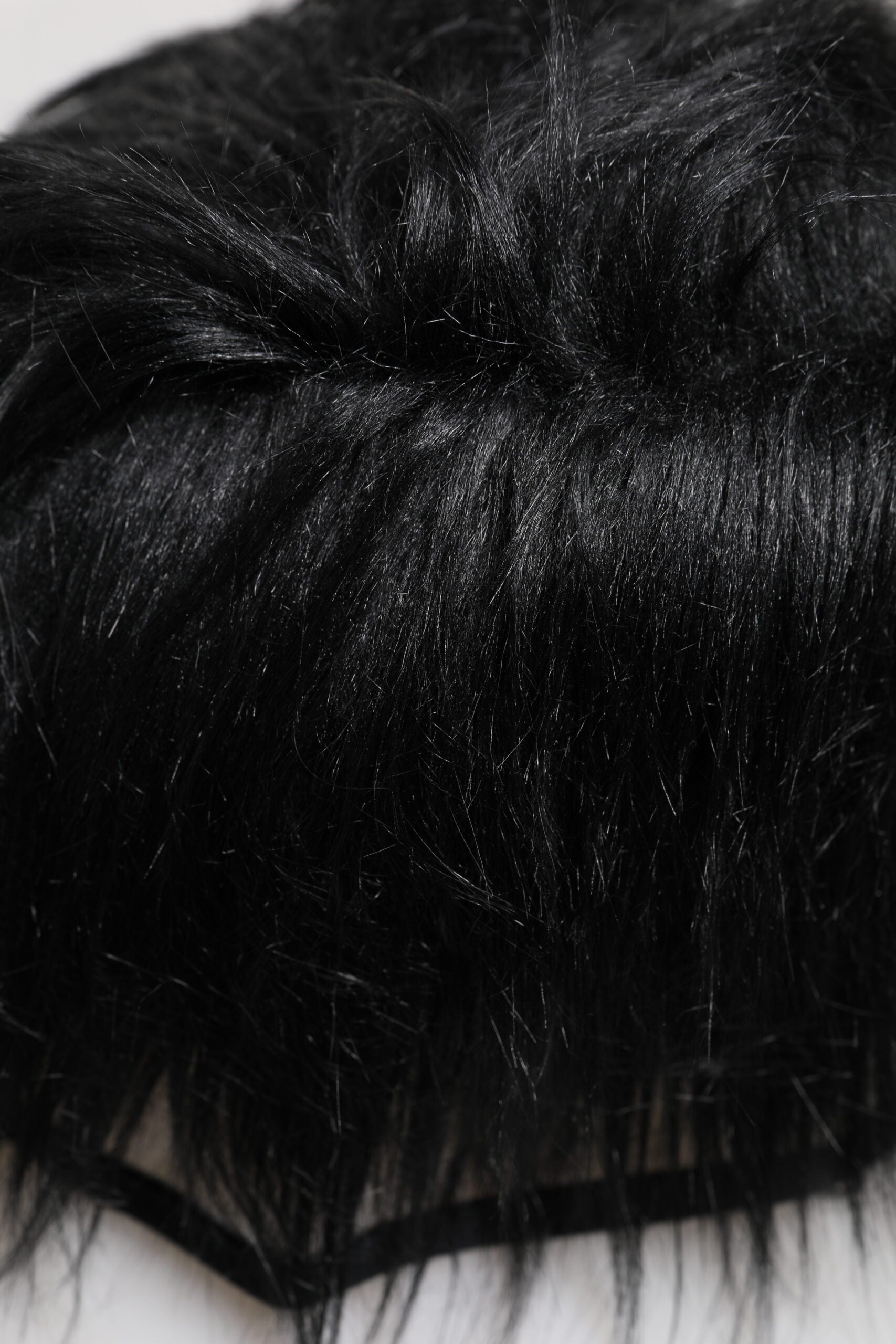 Dolce &amp; Gabbana Fischerhut aus schwarzem Kunstpelz