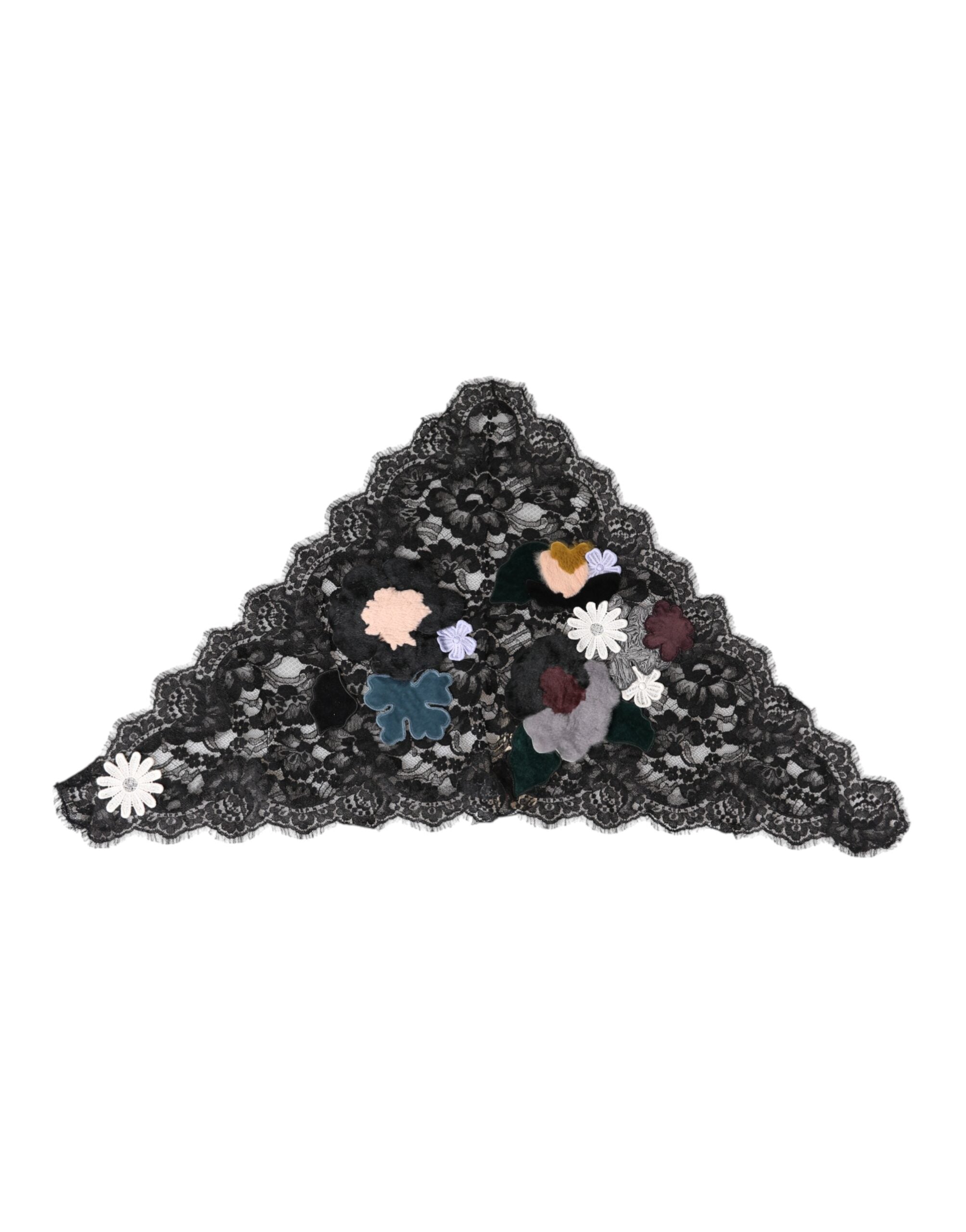 Chapeau Dolce &amp; Gabbana en coton à voilette et application florale en dentelle noire