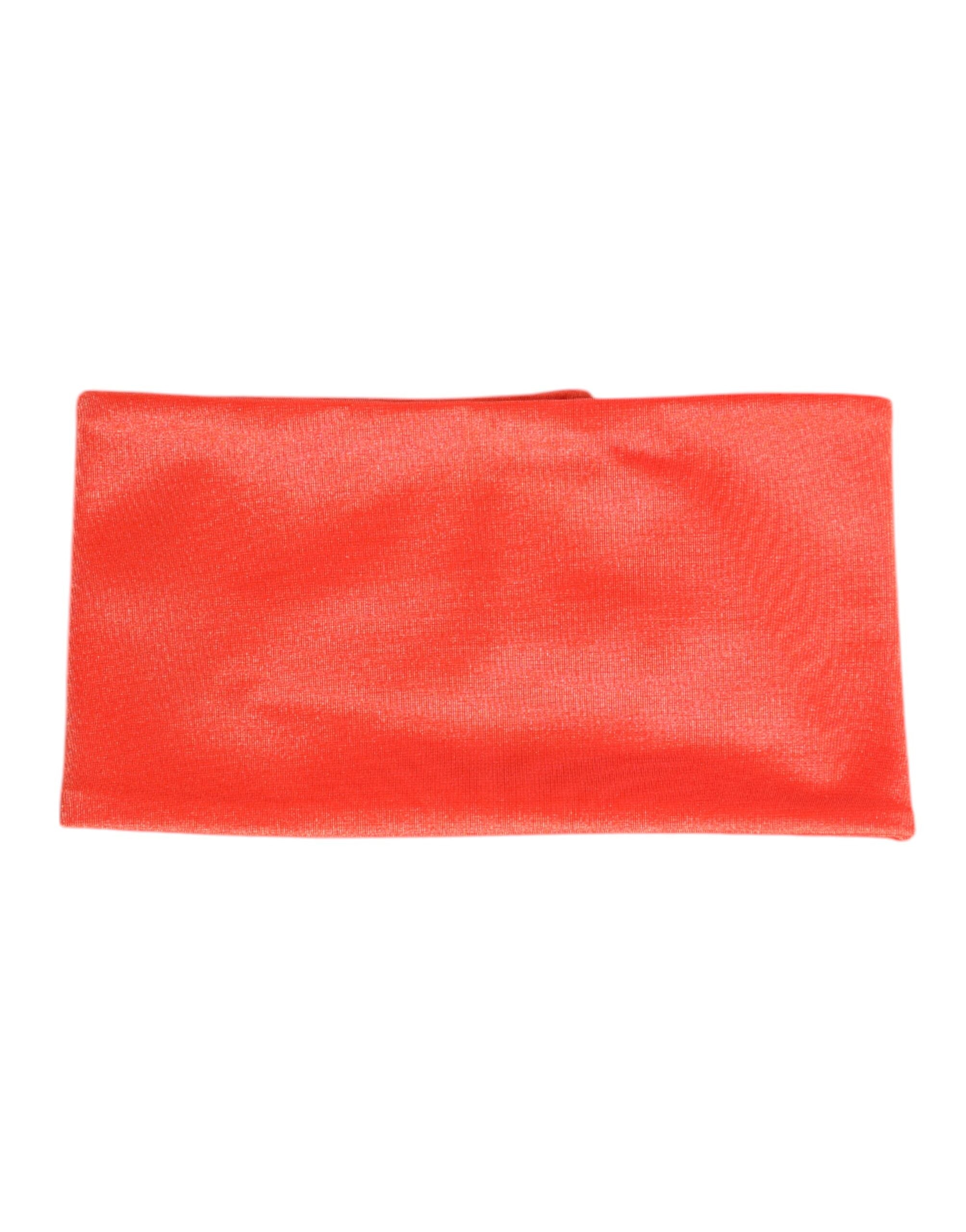 Écharpe cache-cou Dolce &amp; Gabbana orange en nylon stretch pour femme